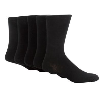 Black pack of five socks